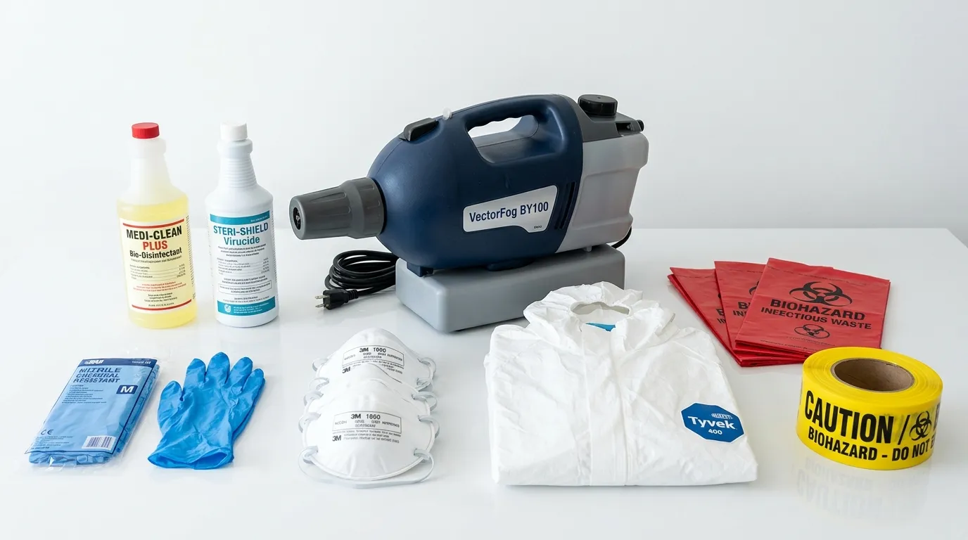 Professional biohazard remediation crew working in Kathleen